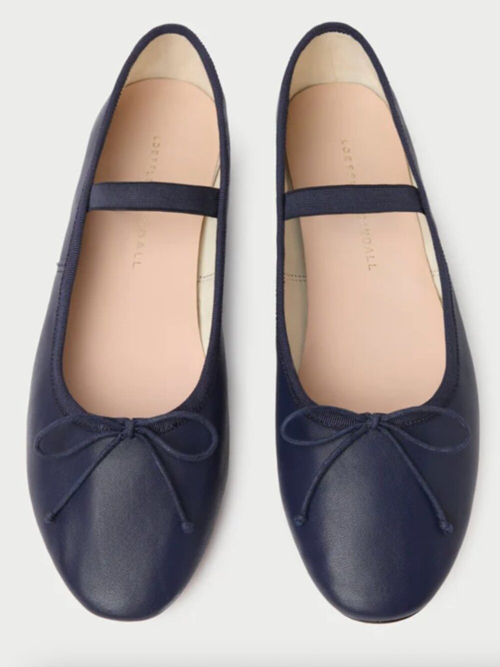 NEW Loeffler Randall size 7 Leonie Navy Leather Ballet Flat